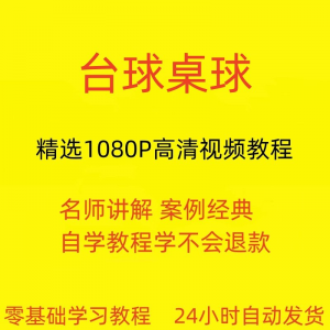 台球斯诺克桌球视频教程教学培训课程在线自学零基础入门精通教程-虚拟货源仓