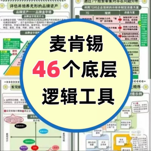 46种麦肯锡思考工具框架底层逻辑137页PPT属于芒格100个思维模型-虚拟货源仓