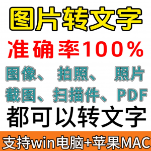 图像图片照片拍照扫描件格式转文字采集转换word转成ppt提取excel-虚拟货源仓