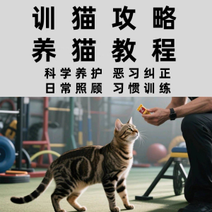训猫入门培训教学视频课程驯猫教程家庭养猫指南攻略大全注意事项-虚拟货源仓