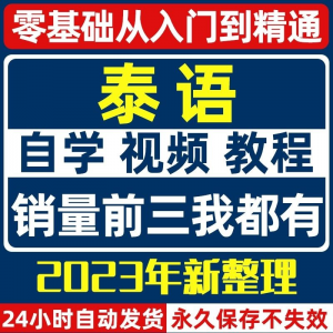 泰语零基础入门自学教材视频基础教程学习口语课程电子版高级-虚拟货源仓
