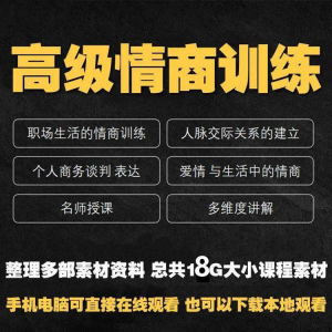 职场情商课程人际交往社交视频自学口才礼仪教程沟通说话技巧素材-虚拟货源仓
