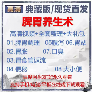 自学视频教程中医脾胃养生术胃胀气虚弱虚寒不消化基础调理理论-虚拟货源仓