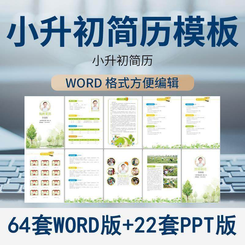 小升初简历模板WORD小学生个人择校入学升学自荐信自我介绍ppt-虚拟货源仓