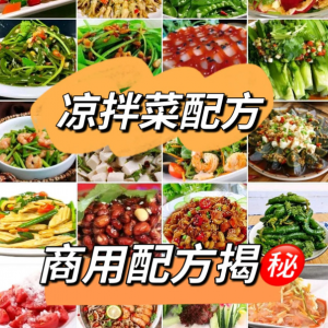 摆地摊街边特色自选拌凉菜小菜制作小吃技术配方教程培训视频教学-虚拟货源仓