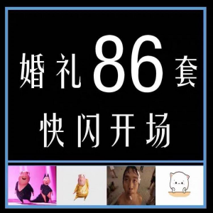 婚礼快闪开场PPT模板中式求婚庆创意搞笑震撼视频制作mv-虚拟货源仓