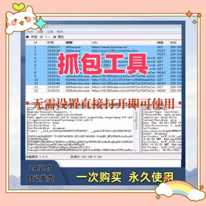 抓包工具软件开发源代码分析设计素材一次性购买永久使用-虚拟货源仓