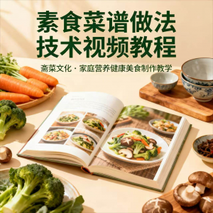 素食菜谱制作技术视频教程家庭营养健康美食教学设计素材-虚拟货源仓