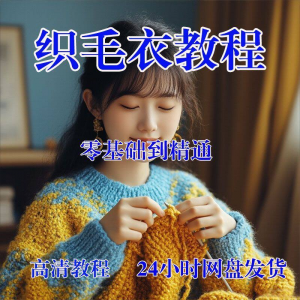 手工织毛衣视频零基础传统棒针钩针毛线编织婴儿童全套-虚拟货源仓