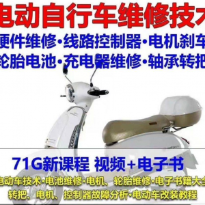 电动车维修视频自学教程零基础学习常见故障保养技术案例讲解大全-虚拟货源仓