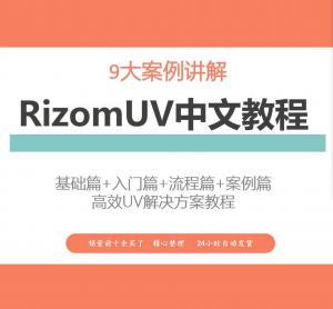 RizomUV中文教程高效UV解决方案视频教学零基础入门自学软件入门-虚拟货源仓
