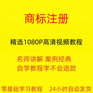 商标注册自己注册视频教程全套从入门到精通技巧培训学习在线课程-虚拟货源仓