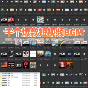千个爆款短视频BGM背景音乐小红书抖音快手热门VLOG音乐影视解说-虚拟货源仓