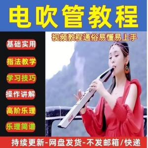 自学乐器电吹管教程课程实用学习教材视频初学者入门零基础-虚拟货源仓