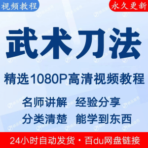 武术刀法基本功视频教程新手自学零基础入门精通教学全套课程全集-虚拟货源仓